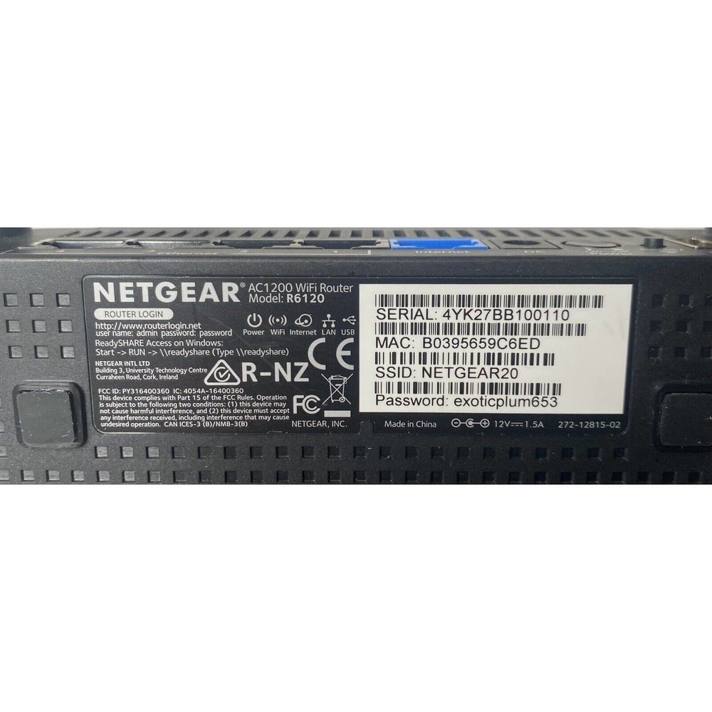NETGEAR Ac1200 Dual Band WiFi Router Model R6120 - Picture 3 of 3